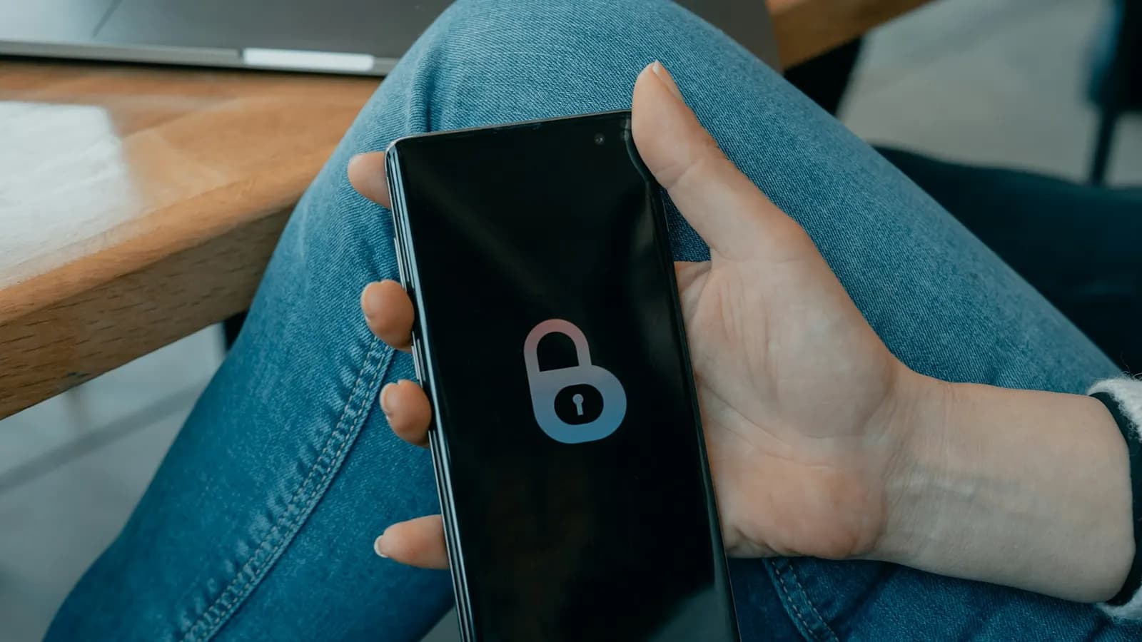 Smartphone showing a lock screen used for secure sign-in approval